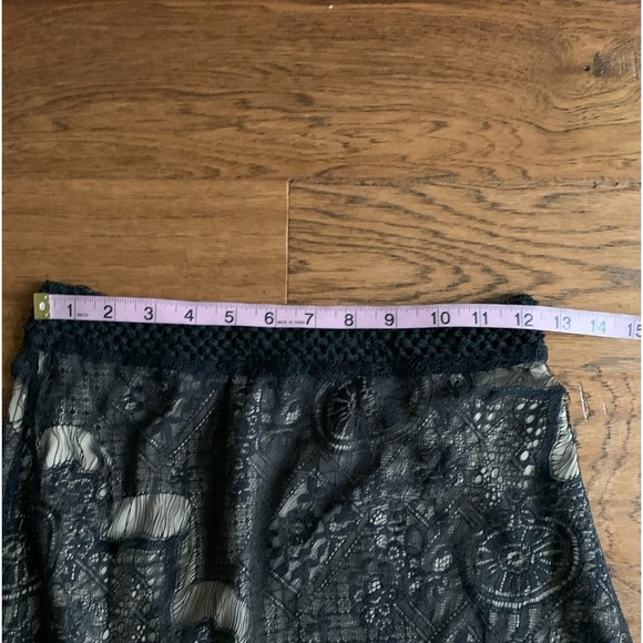 Cameo & Myth Black Lace Column Maxi Skirt - Picture 7 of 11